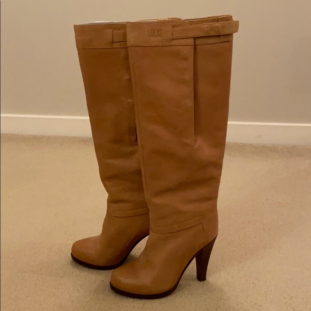 See by Chloe tall tan boots